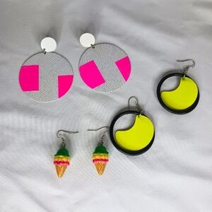 Bright & Fun Set of 3 Earrings.